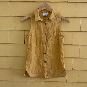 Columbia yellow sleeveless shirt S